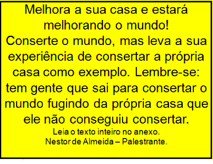 PARA REFLETIR! 30/05/2017