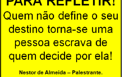 Para refletir! 16/02/2018