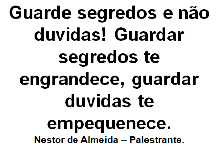 DICA DO DIA 20/11/2017