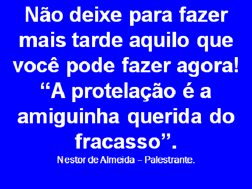 DICA DO DIA 09/01/2018