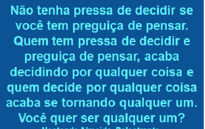 DICA DO DIA 25/01/2018