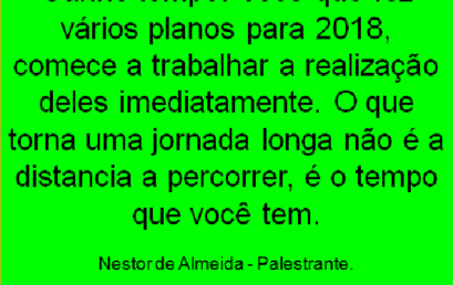 O ano novo chegou, e agora? 01/01/2018