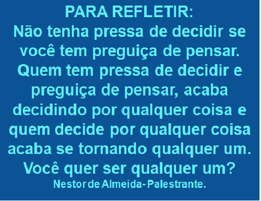 DICA DO DIA 25/01/2018