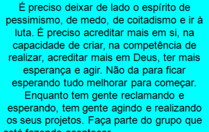 Conselho do dia 03/05/2018