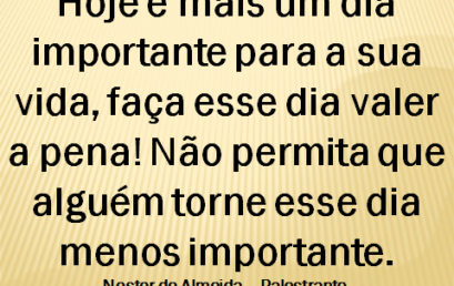 Conselho do dia 17/08/18