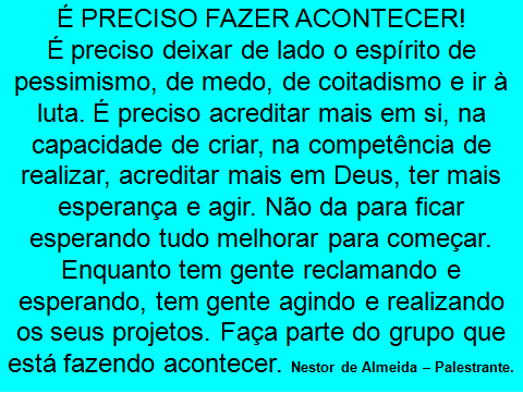 Conselho do dia 03/05/2018