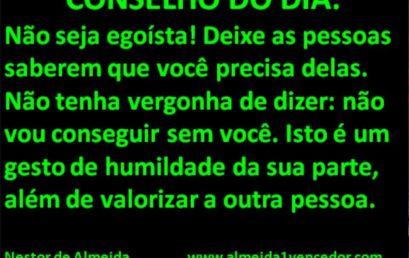 Conselho do dia 14/09/18
