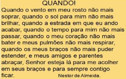 Para refletir! Dia 11/09/18
