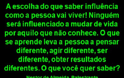 Dica do dia 13/11/18