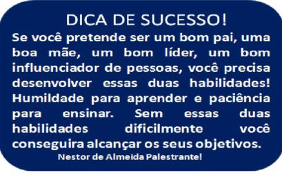 Dica de sucesso do dia 15/11/18