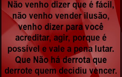 DICA DE SUCESSO DO DIA 20/01/2019