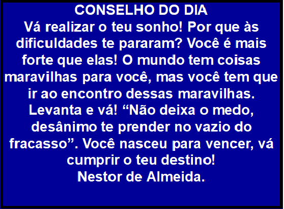 Dica do dia!