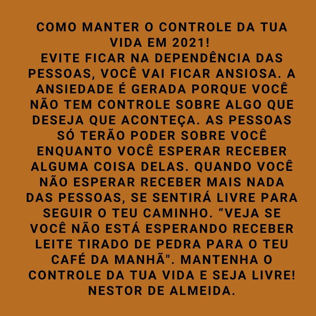 Lidere a tua vida e seja menos ansiosa!