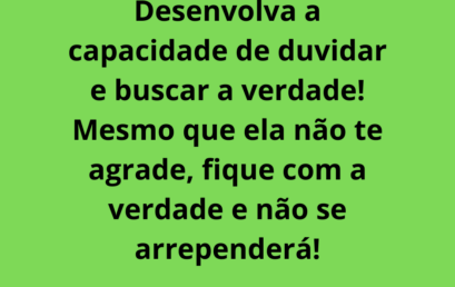 Para refletir!